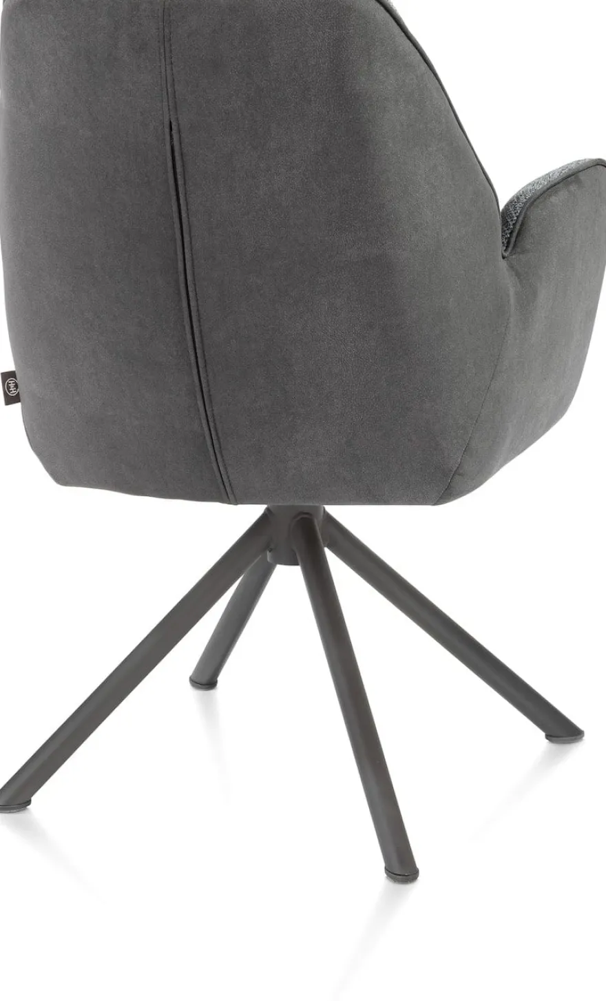 Bell, armstoel - grafiet frame recht - draaibaar - pocket - combi Calabria/Vada - Antraciet