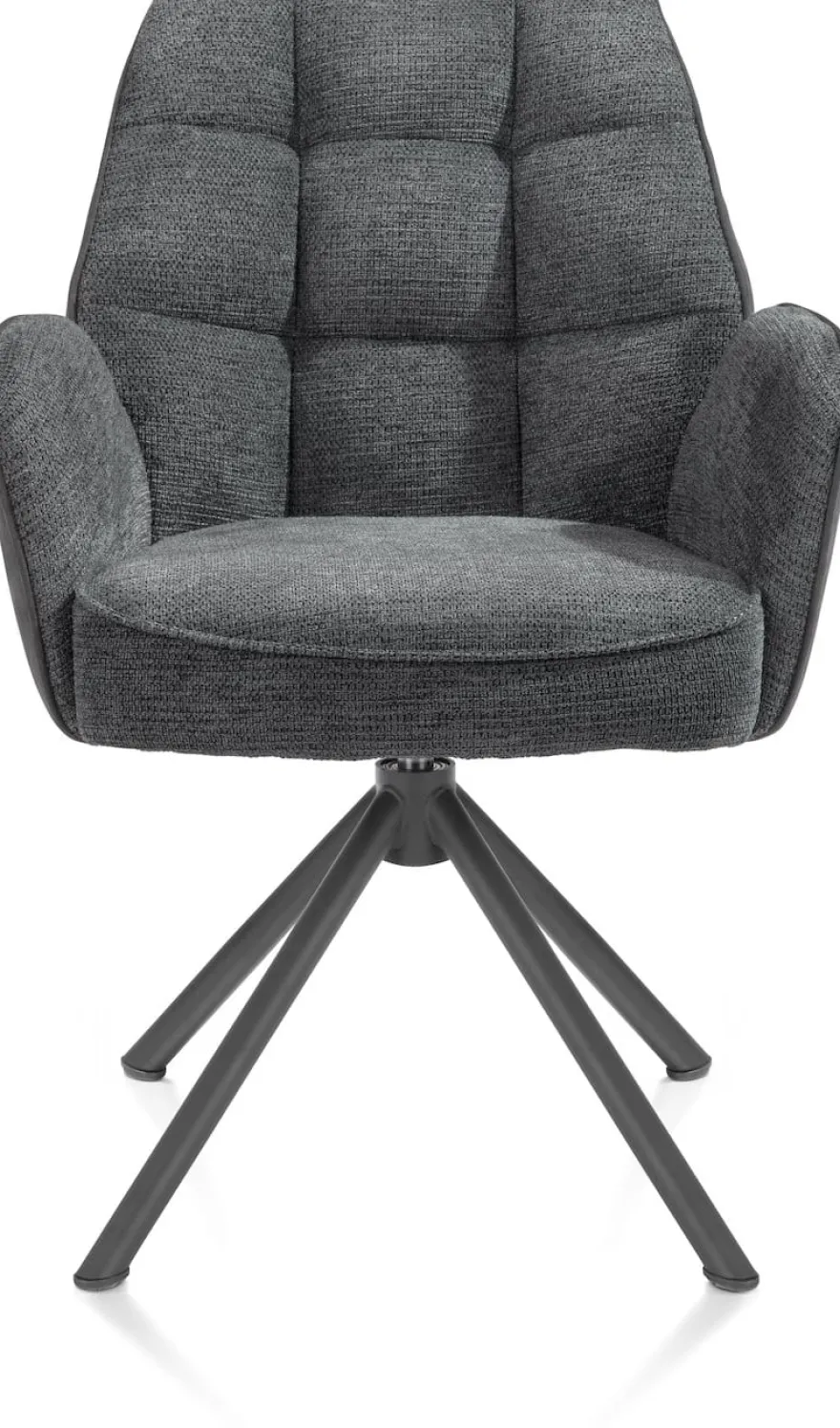 Bell, armstoel - grafiet frame recht - draaibaar - pocket - combi Calabria/Vada - Antraciet