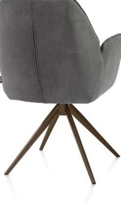 Bell, armstoel - steelbrown frame - draaibaar - pocket - stof Calabria - Antraciet