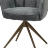 Bell, armstoel - steelbrown frame - draaibaar - pocket - combi Calabria/Vada - Antraciet
