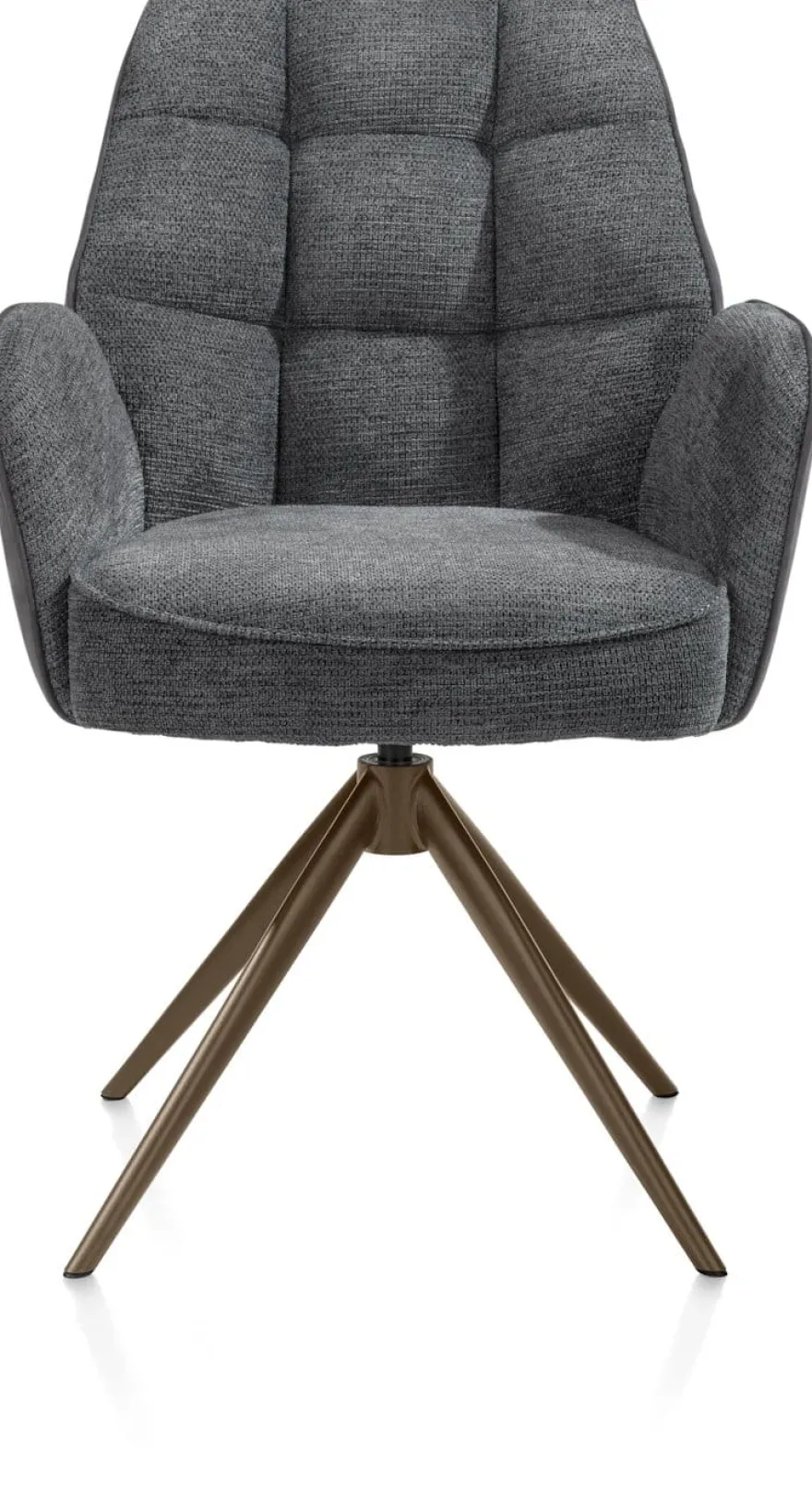 Bell, armstoel - steelbrown frame - draaibaar - pocket - combi Calabria/Vada - Antraciet