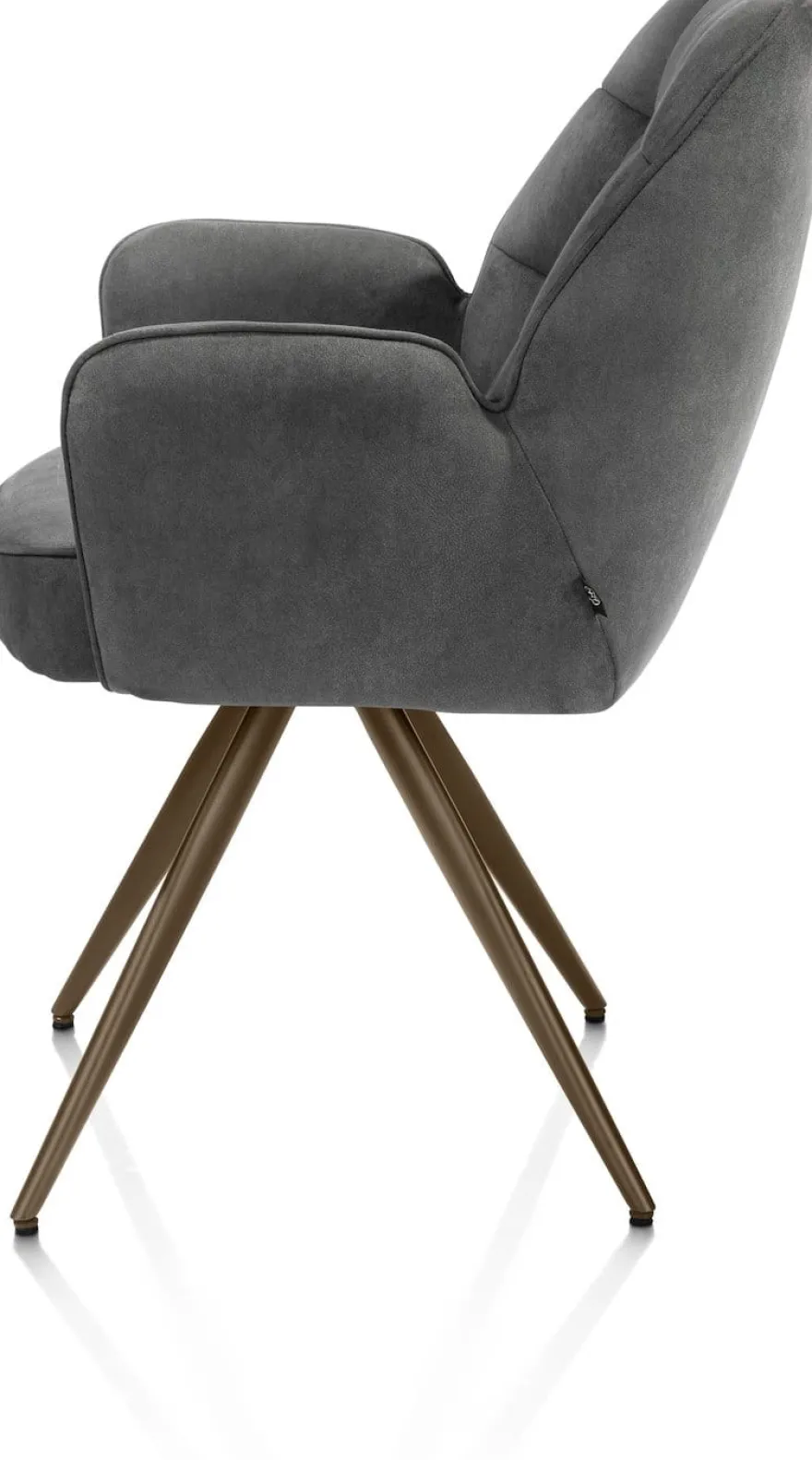 Bell, armstoel - steelbrown frame - pocket - stof Calabria - Antraciet