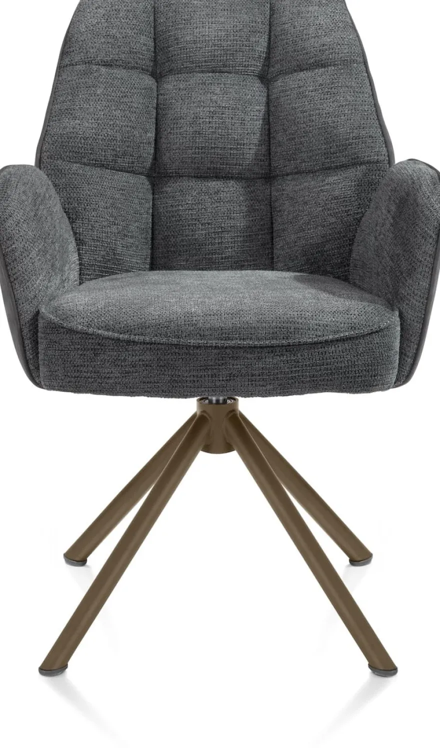 Bell, armstoel - steelbrown frame recht - draaibaar - pocket - combi Calabria/Vada - Antraciet