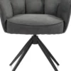 Bell, armstoel - zwart frame - draaibaar - relax - pocket - stof Calabria - Antraciet