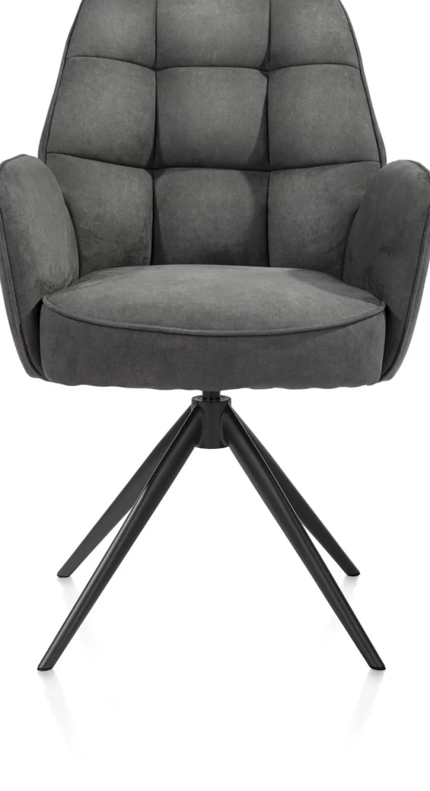 Bell, armstoel - zwart frame - draaibaar - relax - pocket - stof Calabria - Antraciet
