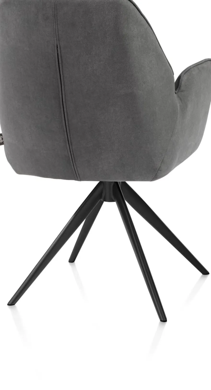 Bell, armstoel - zwart frame - draaibaar - relax - pocket - stof Calabria - Antraciet