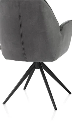 Bell, armstoel - zwart frame - draaibaar - relax - pocket - combi Calabria/Vada - Antraciet