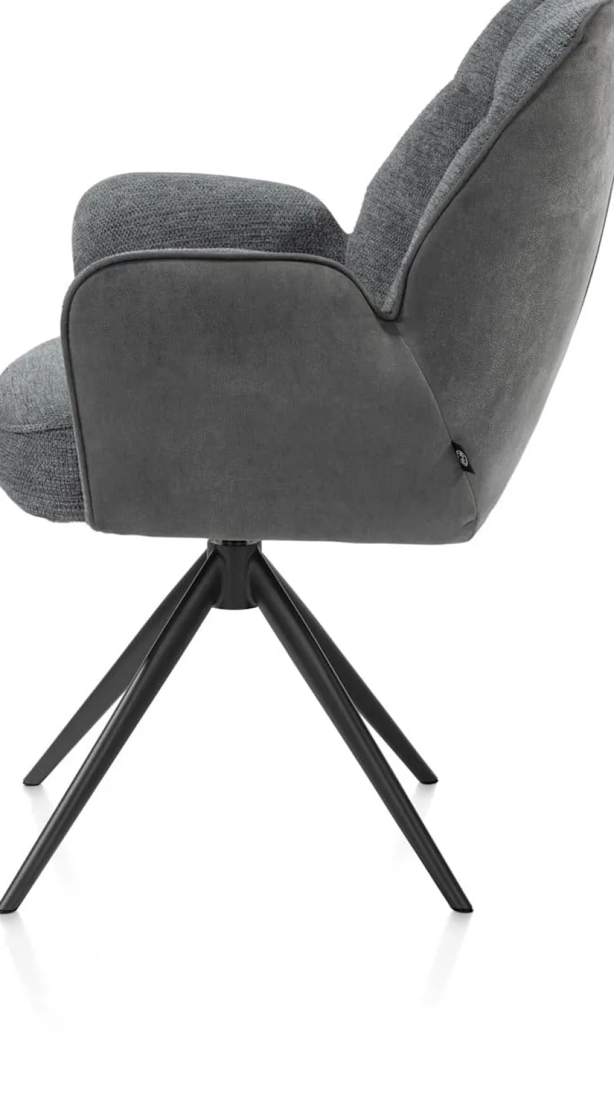 Bell, armstoel - zwart frame - draaibaar - relax - pocket - combi Calabria/Vada - Antraciet