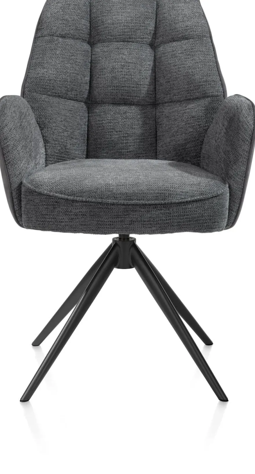 Bell, armstoel - zwart frame - draaibaar - relax - pocket - combi Calabria/Vada - Antraciet