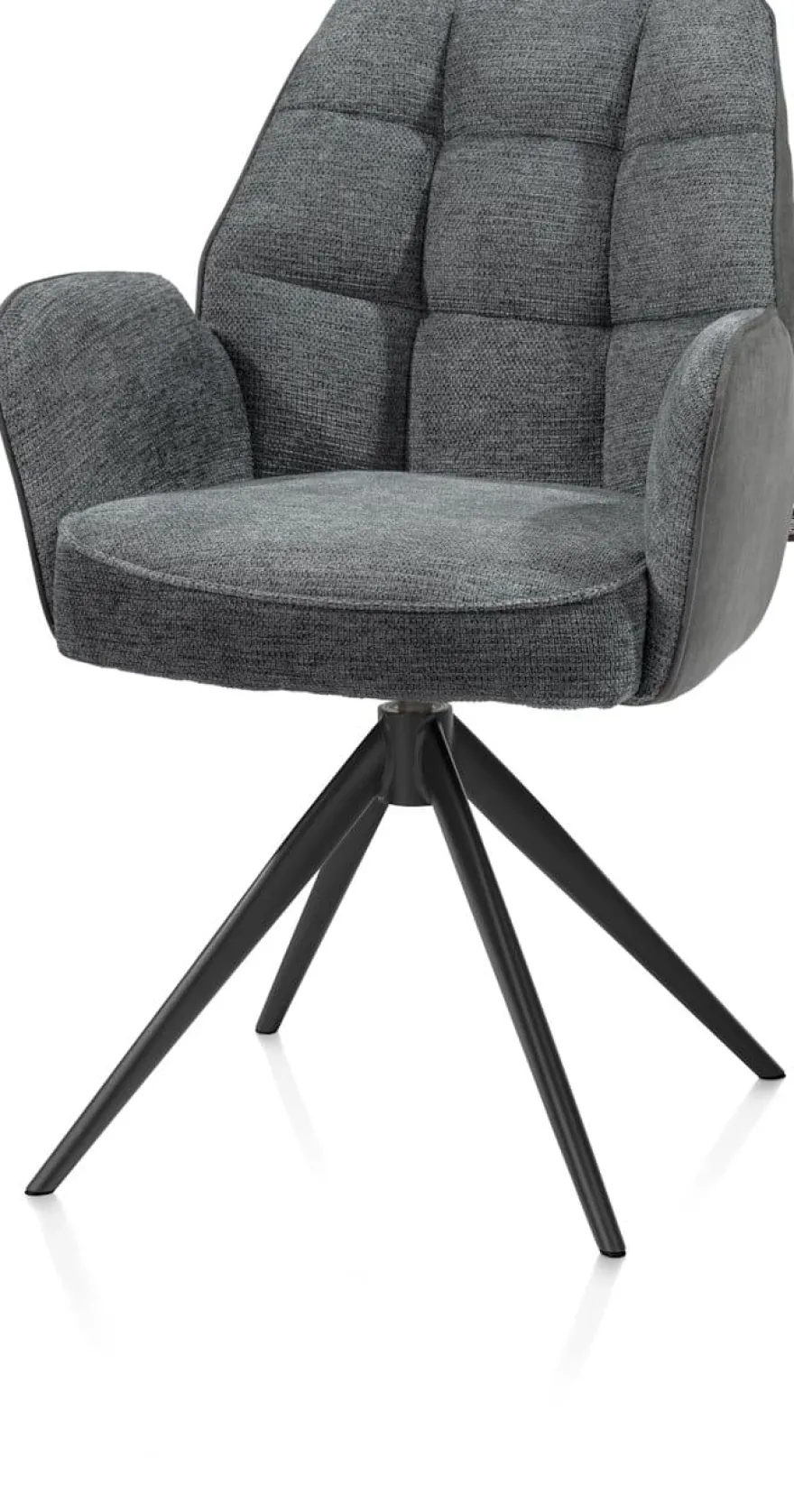 Bell, armstoel - zwart frame - draaibaar - relax - pocket - combi Calabria/Vada - Antraciet