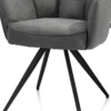 Bell, armstoel - zwart frame - pocket - stof Calabria - Antraciet