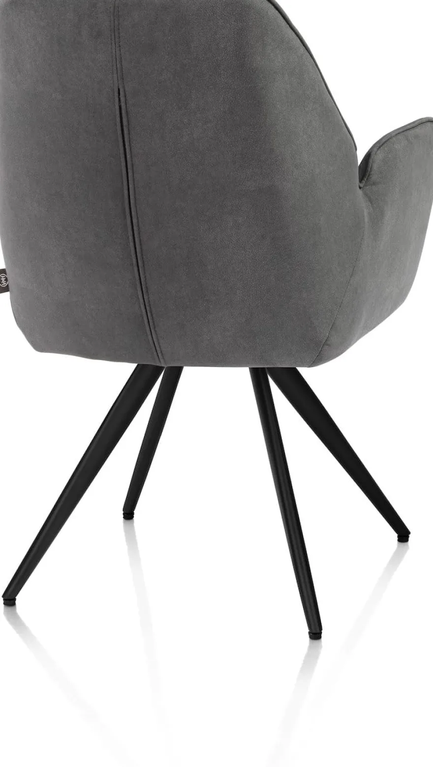 Bell, armstoel - zwart frame - pocket - stof Calabria - Antraciet