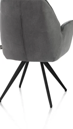 Bell, armstoel - zwart frame - pocket - combi Calabria/Vada - Antraciet