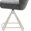 Bell, barstoel - creme frame - draaibaar - pocket - stof calabria - Antraciet