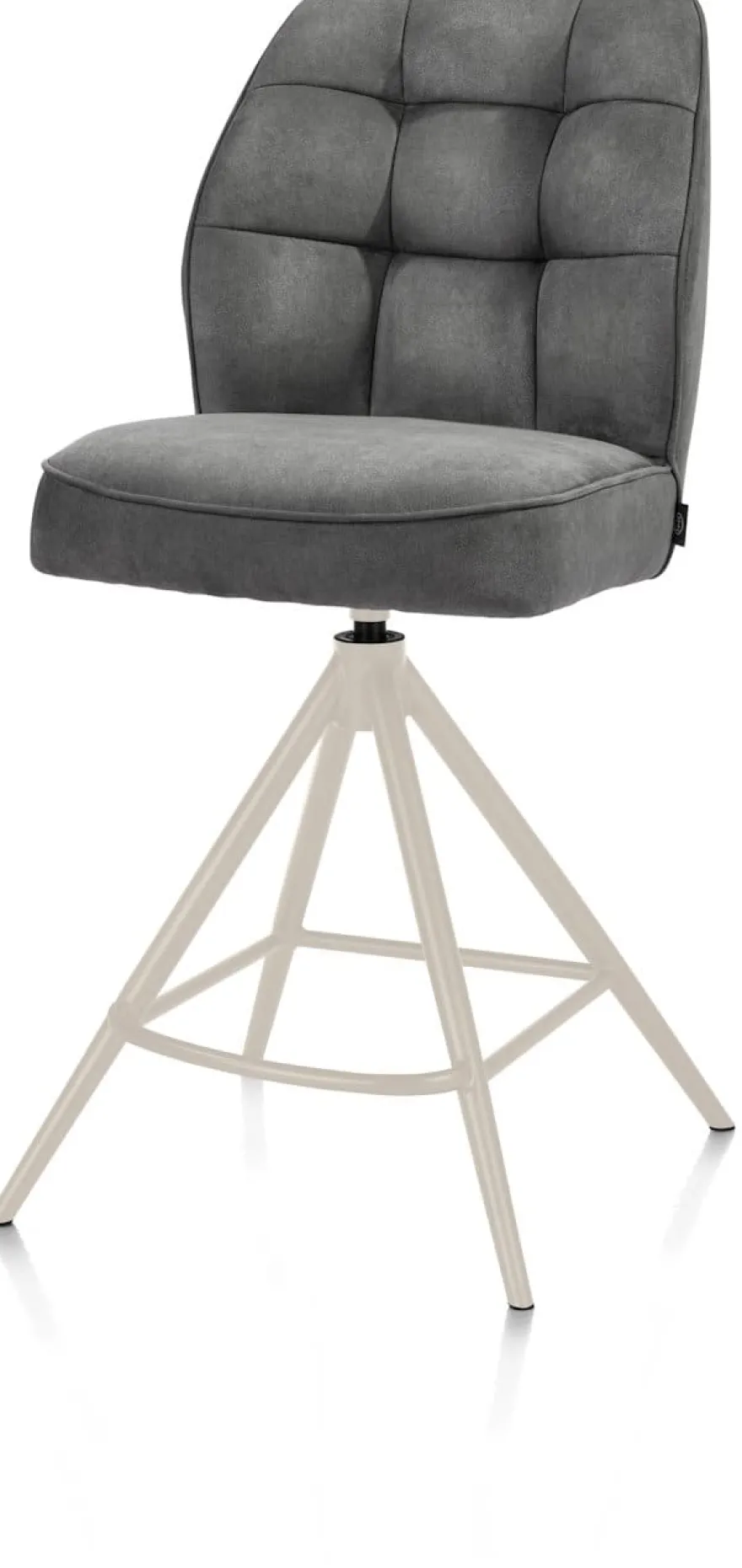 Bell, barstoel - creme frame - draaibaar - pocket - stof calabria - Antraciet