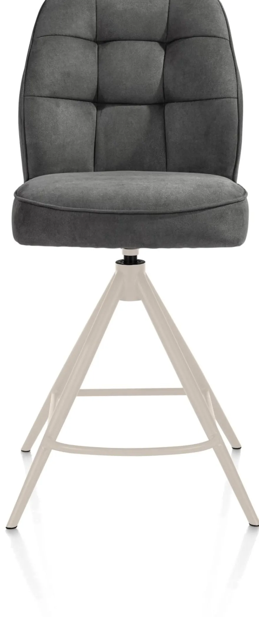 Bell, barstoel - creme frame - draaibaar - pocket - stof calabria - Antraciet