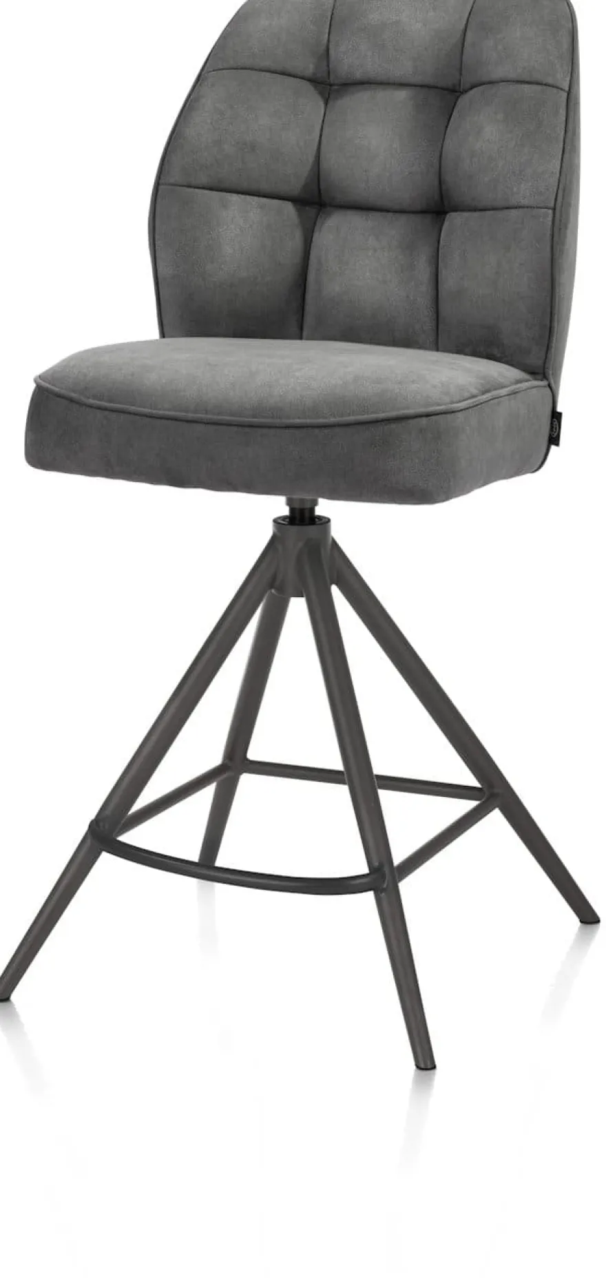 Bell, barstoel - grafiet frame - draaibaar - pocket - stof calabria - Antraciet