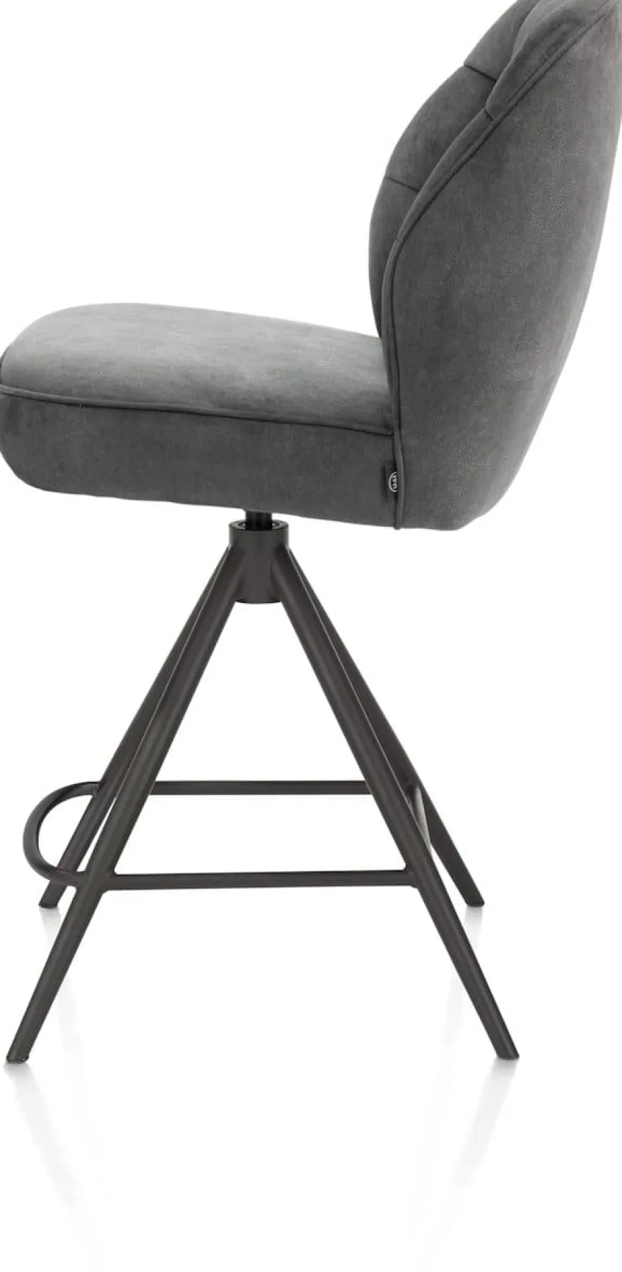 Bell, barstoel - grafiet frame - draaibaar - pocket - stof calabria - Antraciet
