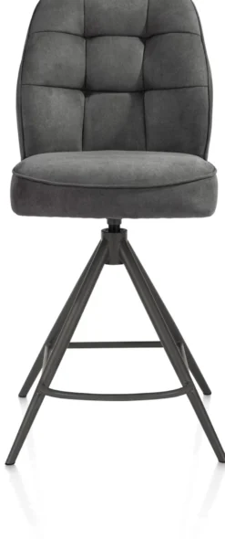 Bell, barstoel - grafiet frame - draaibaar - pocket - stof calabria - Antraciet