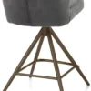 Bell, barstoel - steelbrown frame - draaibaar - pocket - stof calabria - Antraciet