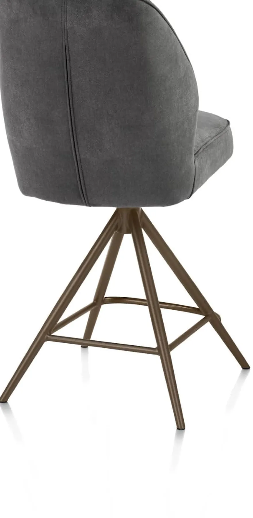 Bell, barstoel - steelbrown frame - draaibaar - pocket - stof calabria - Antraciet