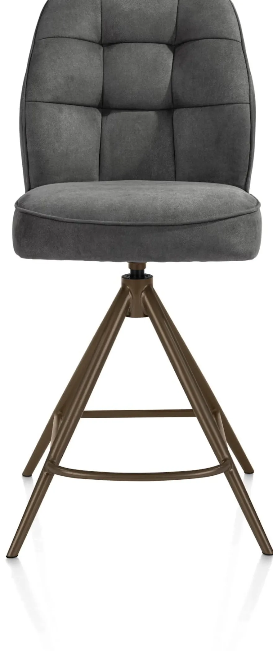 Bell, barstoel - steelbrown frame - draaibaar - pocket - stof calabria - Antraciet