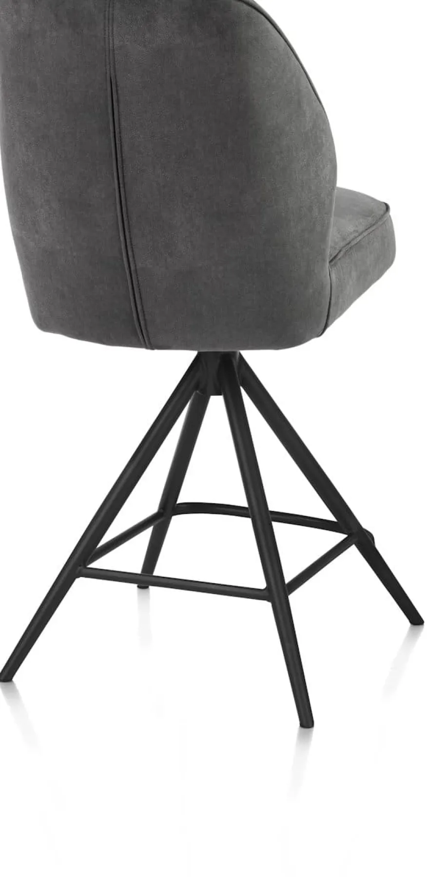 Bell, barstoel - zwart frame - draaibaar - pocket - stof calabria - Antraciet