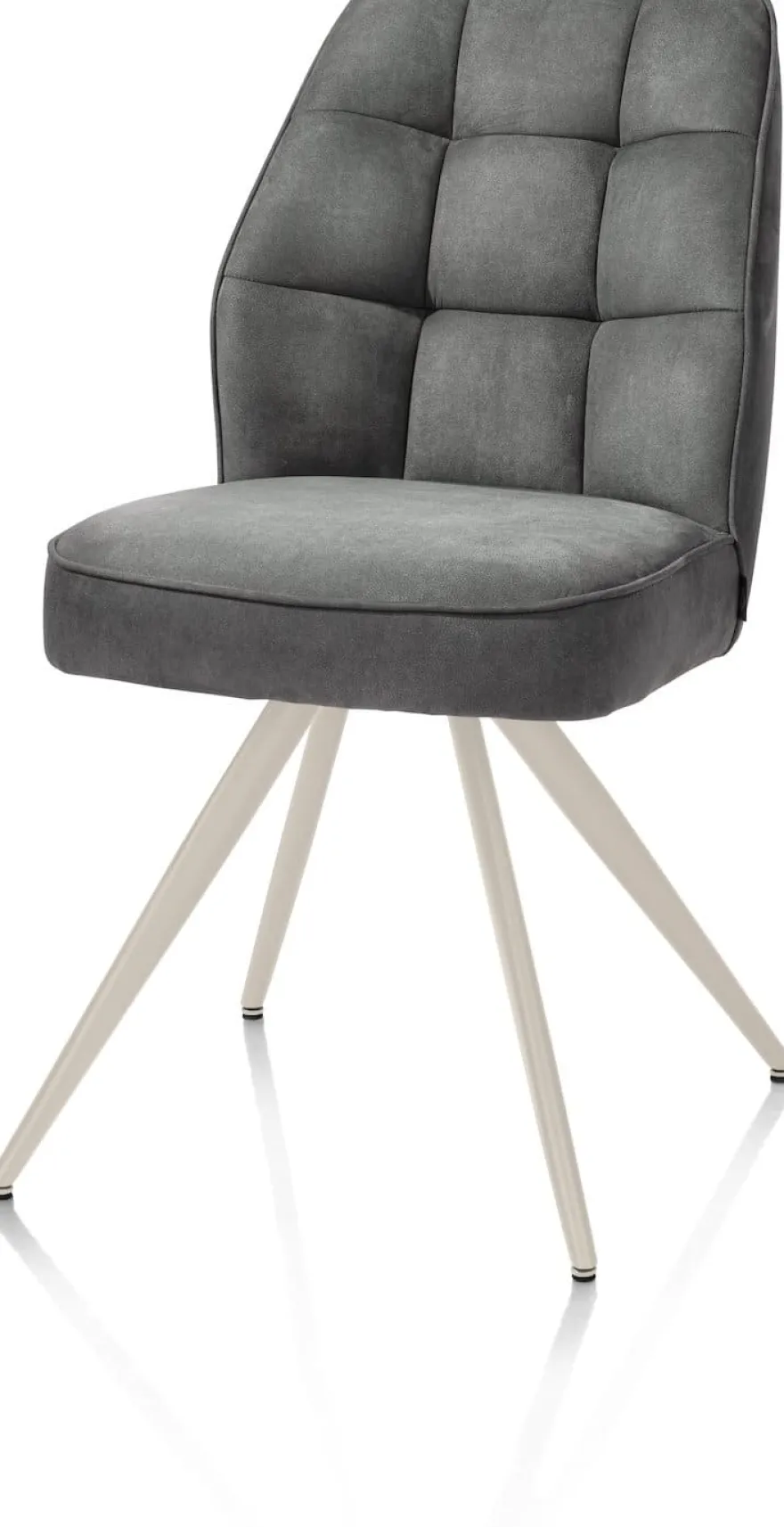 Bell, eetkamerstoel - creme frame - pocket - stof Calabria - Antraciet