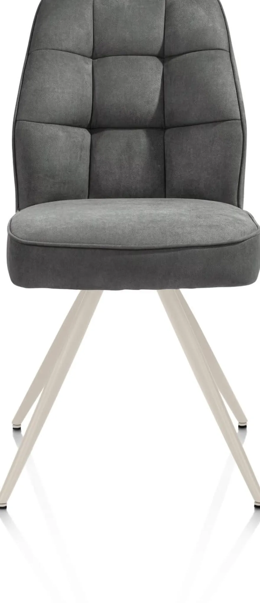 Bell, eetkamerstoel - creme frame - pocket - stof Calabria - Antraciet