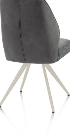 Bell, eetkamerstoel - creme frame - pocket - combi Calabria/Vada - Antraciet