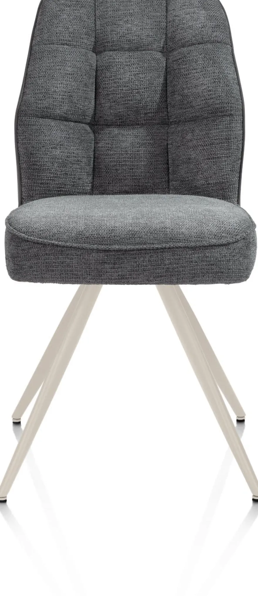 Bell, eetkamerstoel - creme frame - pocket - combi Calabria/Vada - Antraciet