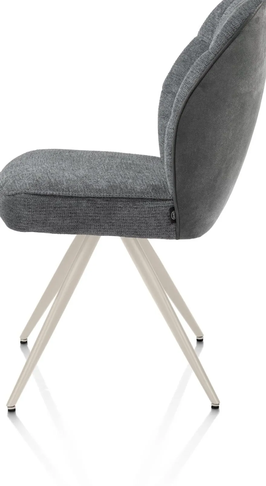 Bell, eetkamerstoel - creme frame - pocket - combi Calabria/Vada - Antraciet