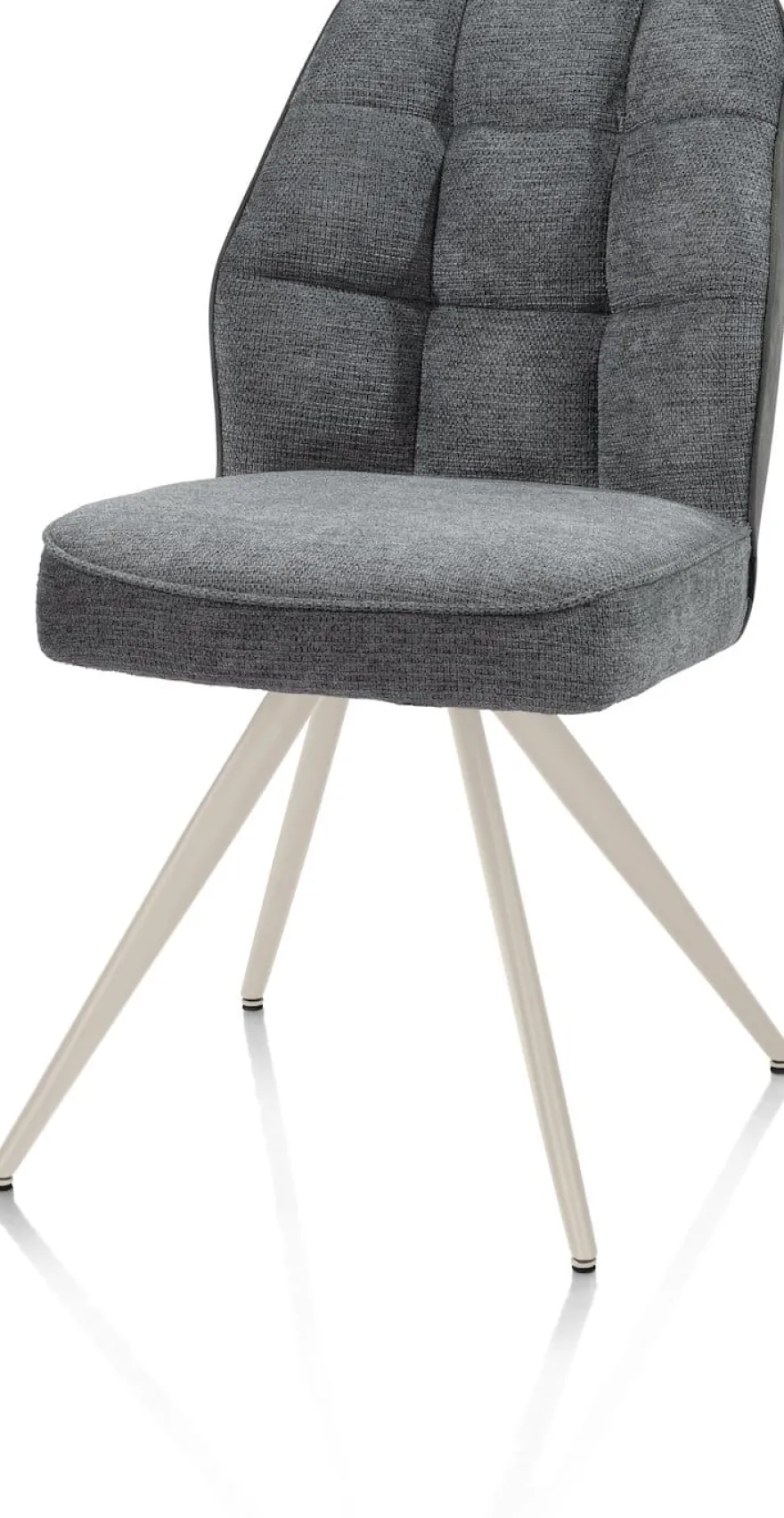 Bell, eetkamerstoel - creme frame - pocket - combi Calabria/Vada - Antraciet