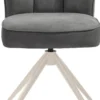 Bell, eetkamerstoel - creme frame - draaibaar - relax - pocket - stof Calabria - Antraciet