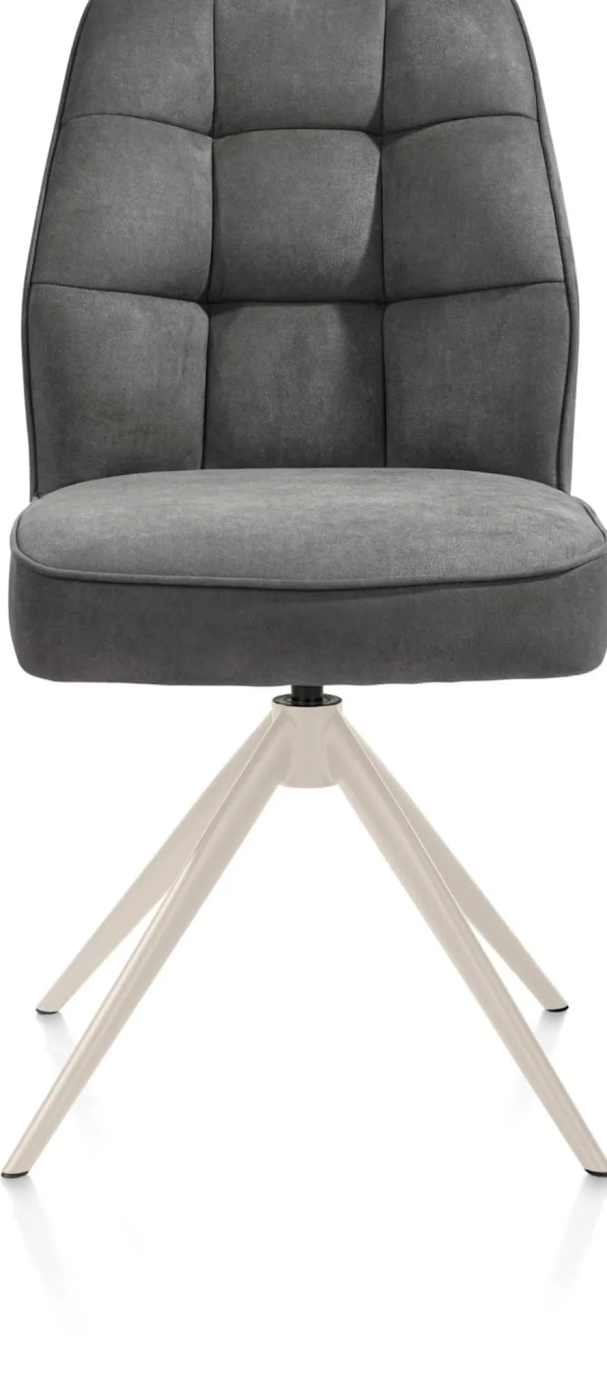 Bell, eetkamerstoel - creme frame - draaibaar - relax - pocket - stof Calabria - Antraciet