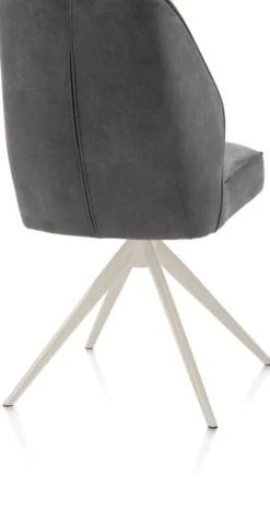 Bell, eetkamerstoel - creme frame - draaibaar - relax - pocket - stof Calabria - Antraciet