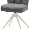 Bell, eetkamerstoel - creme frame - draaibaar - relax - pocket - combi Calabria/Vada - Antraciet