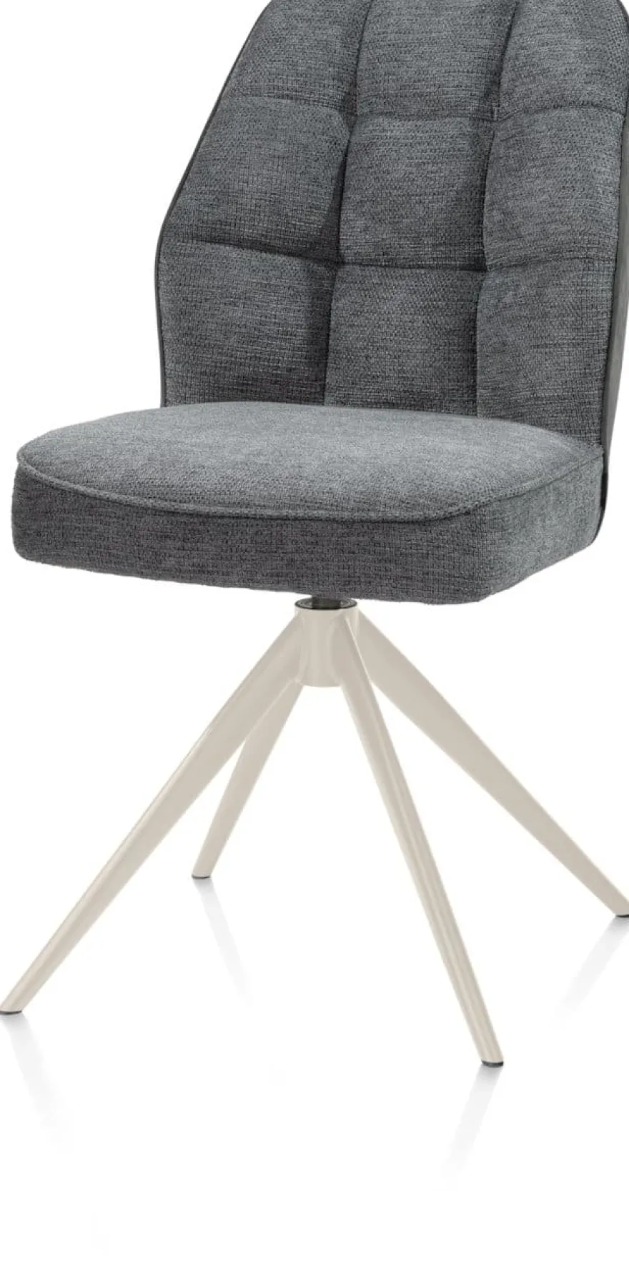 Bell, eetkamerstoel - creme frame - draaibaar - relax - pocket - combi Calabria/Vada - Antraciet
