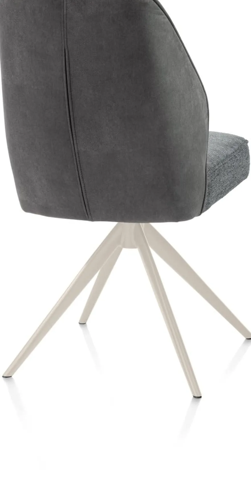 Bell, eetkamerstoel - creme frame - draaibaar - relax - pocket - combi Calabria/Vada - Antraciet