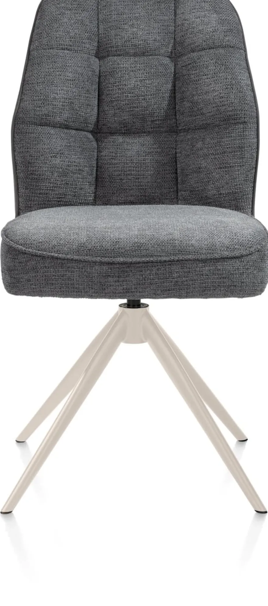 Bell, eetkamerstoel - creme frame - draaibaar - relax - pocket - combi Calabria/Vada - Antraciet