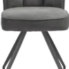 Bell, eetkamerstoel - grafiet frame - pocket - stof Calabria - Antraciet