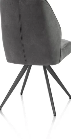 Bell, eetkamerstoel - grafiet frame - pocket - stof Calabria - Antraciet