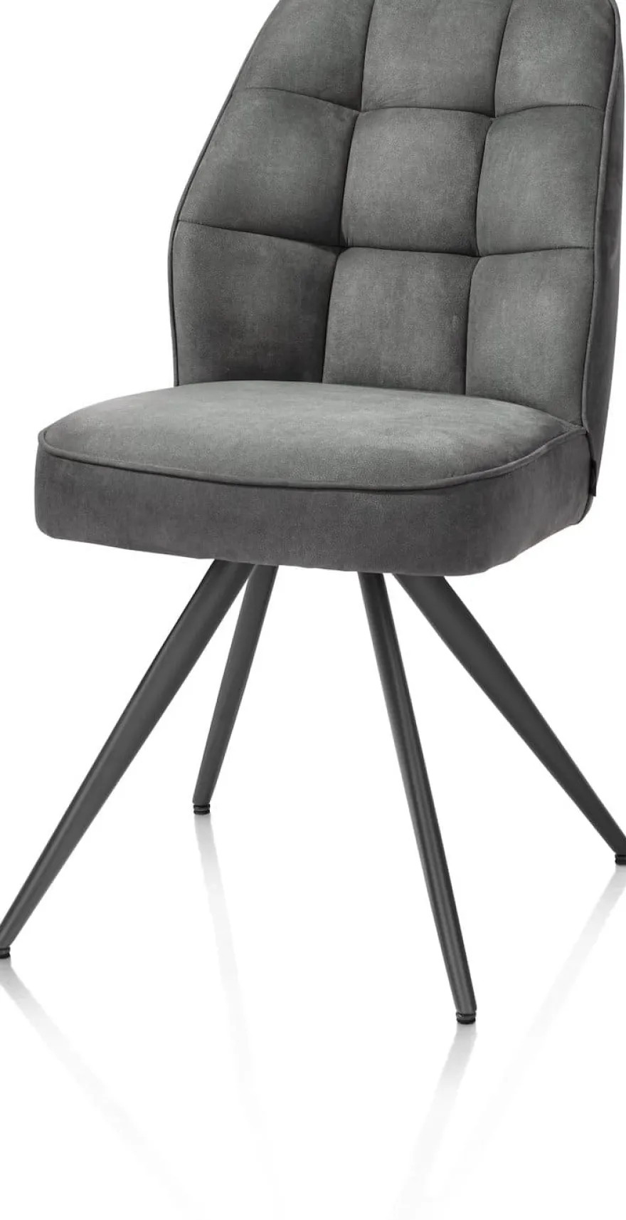 Bell, eetkamerstoel - grafiet frame - pocket - stof Calabria - Antraciet