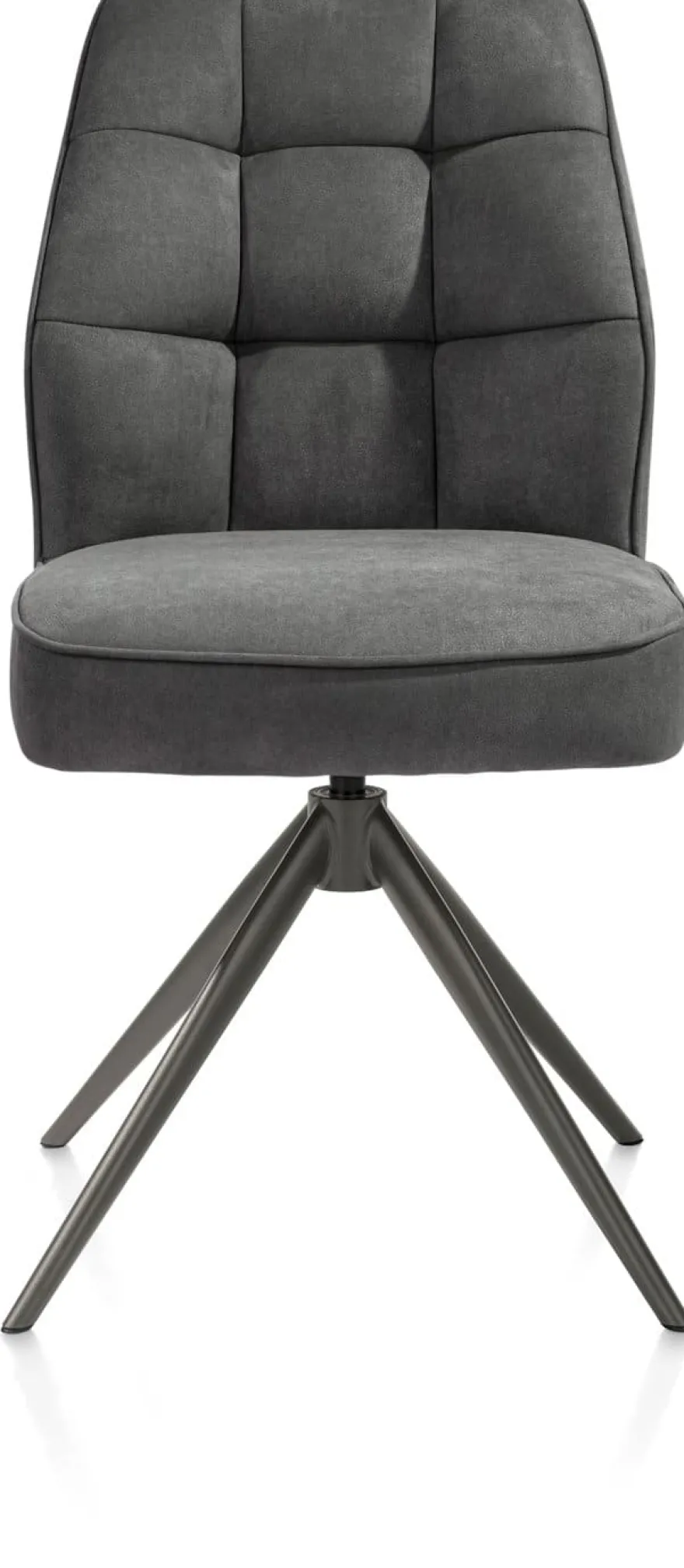 Bell, eetkamerstoel - grafiet frame - draaibaar - pocket - stof calabria - Antraciet