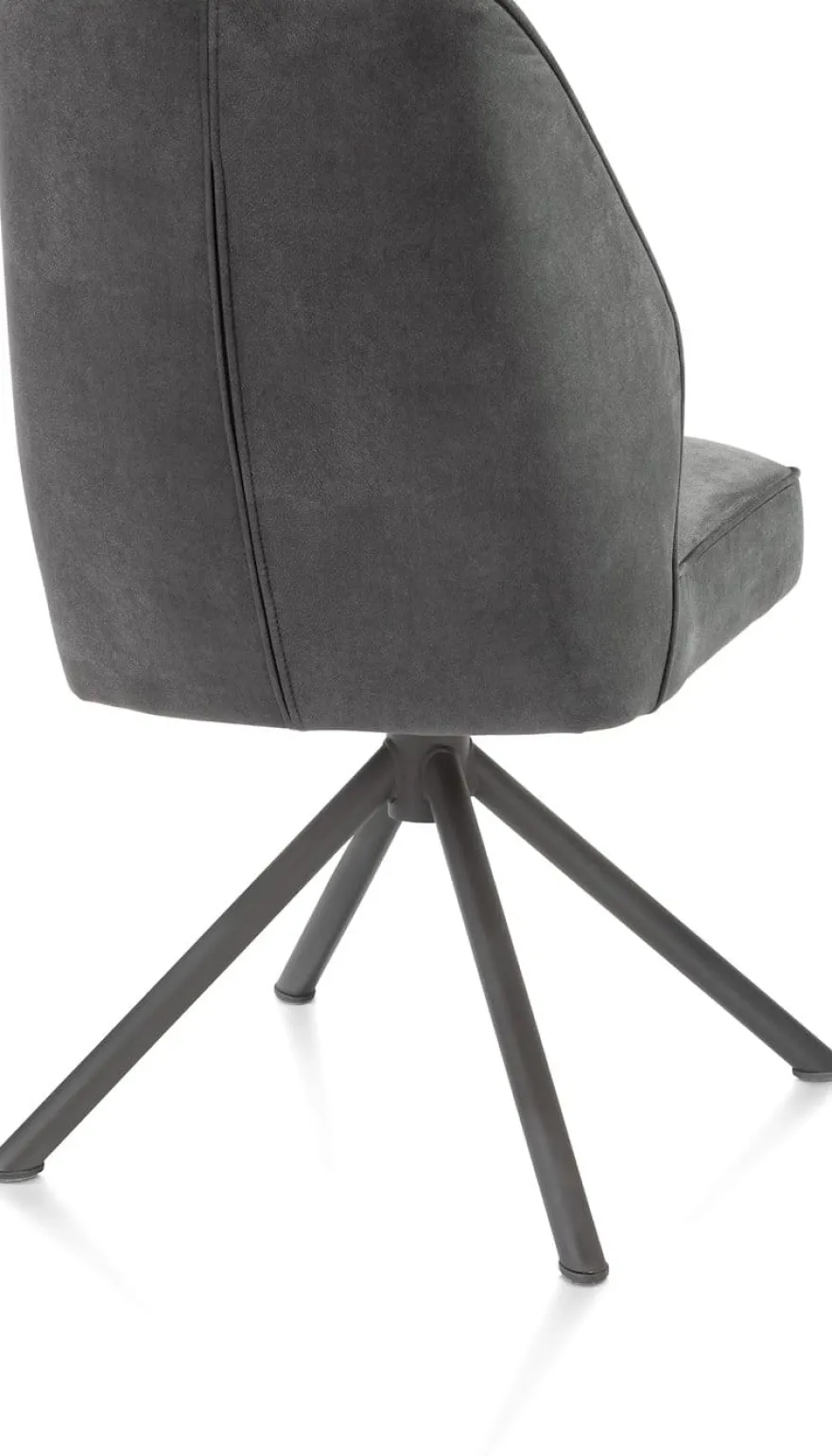 Bell, eetkamerstoel - grafiet frame recht - draaibaar - pocket - stof Calabria - Antraciet