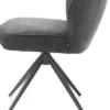Bell, eetkamerstoel - grafiet frame - draaibaar - relax - pocket - stof Calabria - Antraciet