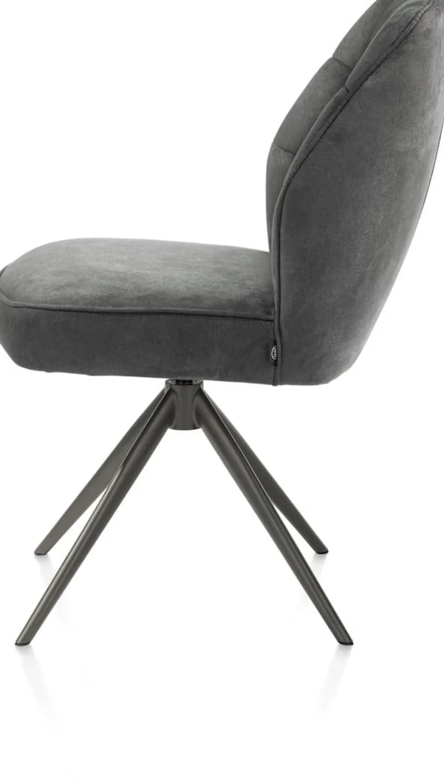 Bell, eetkamerstoel - grafiet frame - draaibaar - relax - pocket - stof Calabria - Antraciet