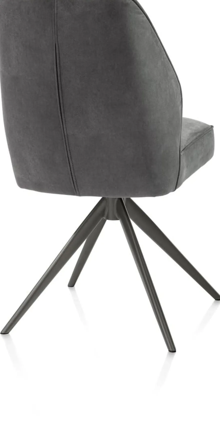 Bell, eetkamerstoel - grafiet frame - draaibaar - relax - pocket - stof Calabria - Antraciet