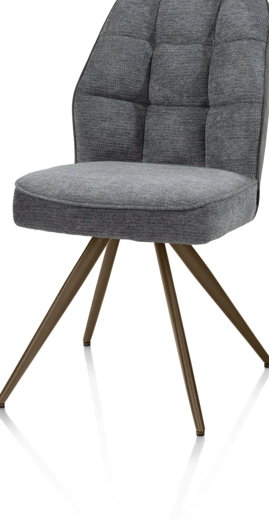 Bell, eetkamerstoel - steelbrown frame - pocket - combi Calabria/Vada - Antraciet
