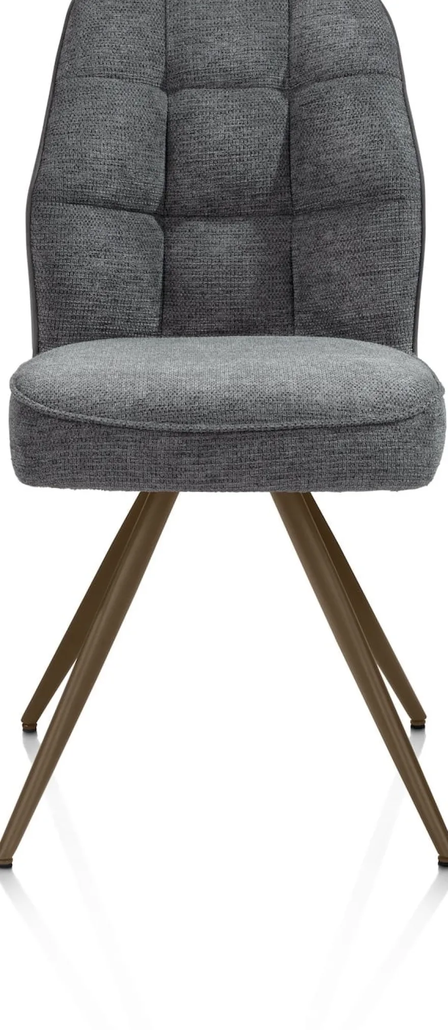 Bell, eetkamerstoel - steelbrown frame - pocket - combi Calabria/Vada - Antraciet